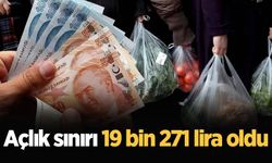 Açlık sınırı 19 bin 271 lira oldu