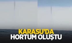 Karasu'da denizde hortum çıktı