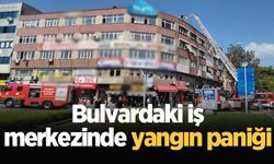 Bulvardaki iş merkezinde yangın paniği