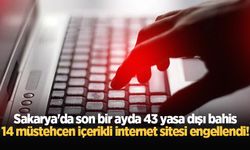 Sakarya'da son bir ayda 43 yasa dışı bahis, 14 müstehcen içerikli internet sitesi engellendi!