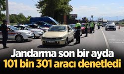 Jandarma son bir ayda 101 bin 301 aracı denetledi