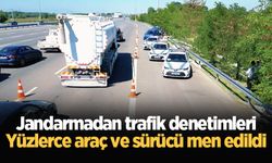 Jandarmadan trafik denetimleri: Yüzlerce araç ve sürücü men edildi