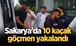 Sakarya'da 10 kaçak göçmen yakalandı