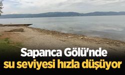 Sapanca Gölü'nde su seviyesi hızla düşüyor