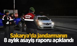 Jandarmanın 8 aylık asayiş raporu