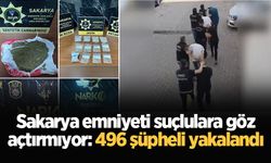 Sakarya emniyeti suçlulara göz açtırmıyor: 496 şüpheli yakalandı