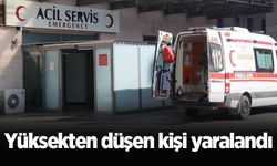 Yüksekten düşen kişi yaralandı