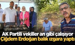 AK Partili vekiller arı gibi çalışıyor: Çiğdem Erdoğan balık ızgara yaptı