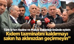 Türk-İş'ten Hazine ve Maliye Bakanlığı önünde eylem