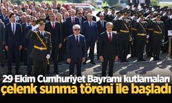 29 Ekim Cumhuriyet Bayramı kutlamaları çelenk sunma töreni ile başladı