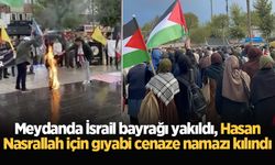 Meydanda İsrail bayrağı yakıldı, Hasan Nasrallah için gıyabi cenaze namazı kılındı