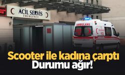 Scooter ile çarptığı kadın ağır yaralandı