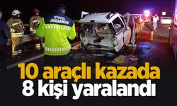 İki ayrı zincirleme kazada 10 araç çarpıştı: 8 yaralı