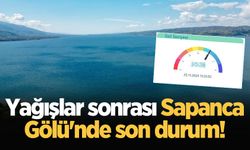 Yağışlar sonrası Sapanca Gölü'nde son durum!