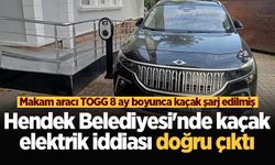 Hendek Belediyesi'nde kaçak elektrik iddiası doğru çıktı: Makam aracı TOGG 8 ay boyunca kaçak şarj edilmiş