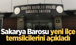 Sakarya Barosu yeni ilçe temsilcilerini açıkladı