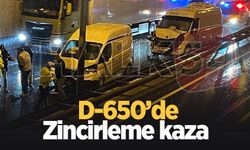 Alt geçit suyla doldu, zincirleme kaza yaşandı