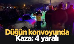 Düğün konvoyunda kaza: 4 yaralı