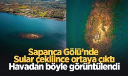 Sapanca Gölü'nde ortaya çıktı; Havadan görüntülendi