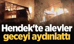 Hendek'te alevler geceyi aydınlattı