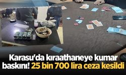 Karasu'da kıraathaneye kumar baskını! 25 bin 700 lira ceza kesildi