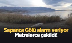 Sapanca Gölü'nde su metrelerce çekildi