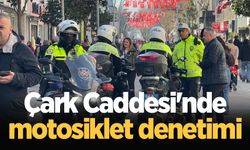 Çark Caddesi'nde motosiklet denetimi