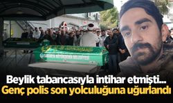 Beylik tabancasıyla intihar etmişti... Genç polis son yolculuğuna uğurlandı