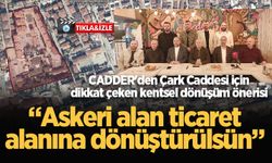 CADDER'den Çark Caddesi için dikkat çeken kentsel dönüşüm önerisi: Askeri alan ticaret alanına dönüştürülsün