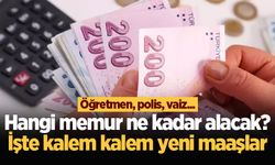 2025 yılında hangi memur ne kadar alacak? İşte kalem kalem yeni maaşlar