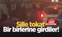 Şehrin göbeğinde sille tokat bir birlerine girdiler