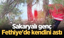 Sakaryalı genç Fethiye'de denize karşı ormanlık alanda kendini astı