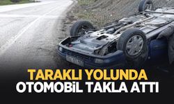 Otomobil takla attı