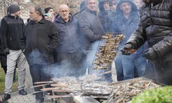 Binlerce kişi, 1 ton hamsi için bekledi