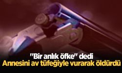 "Bir anlık öfke" dedi, annesini av tüfeğiyle vurarak öldürdü