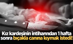 Kız kardeşinin intiharından 1 hafta sonra bıçakla canına kıymak istedi!