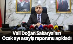 Vali Doğan Sakarya'nın Ocak ayı asayiş raporunu açıkladı