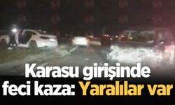 Karasu girişinde feci kaza: Yaralılar var