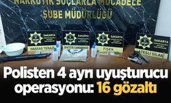 Polisten 4 ayrı uyuşturucu operasyonu: 16 gözaltı