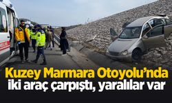 Kuzey Marmara'da 2 araç çarpıştı: 2 yaralı