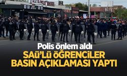 SAÜ öğrencilerinden basın açıklaması; Polis önlem aldı