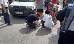 Hafif ticari araç ile scooter çarpıştı: 2 çocuk yaralandı