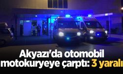 Akyazı'da otomobil motokuryeye çarptı: 3 yaralı