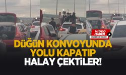 Yolu kapatıp halay çektiler!