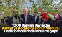 Bayraktar Karasu ve Kocaali'de fındık bahçelerinde inceleme yaptı