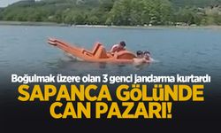 Sapanca Gölü'nde can pazarı; 3 kişi böyle kurtarıldı