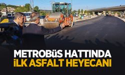 Metrobüs hattında ilk asfalt