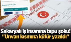 Sakaryalı iş insanına tapu şoku! "Ünvan kısmına küfür yazıldı"