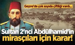 Geyve'de çok sayıda çiftliği vardı... Sultan 2'nci Abdülhamid'in mirasçıları için karar!