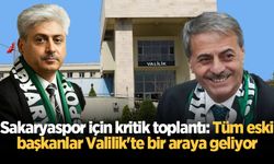 Sakaryaspor için kritik toplantı: Tüm eski başkanlar Valilik'te bir araya geliyor